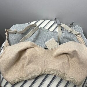 2-Women’s Gratlin Nursing Bra Size 34D